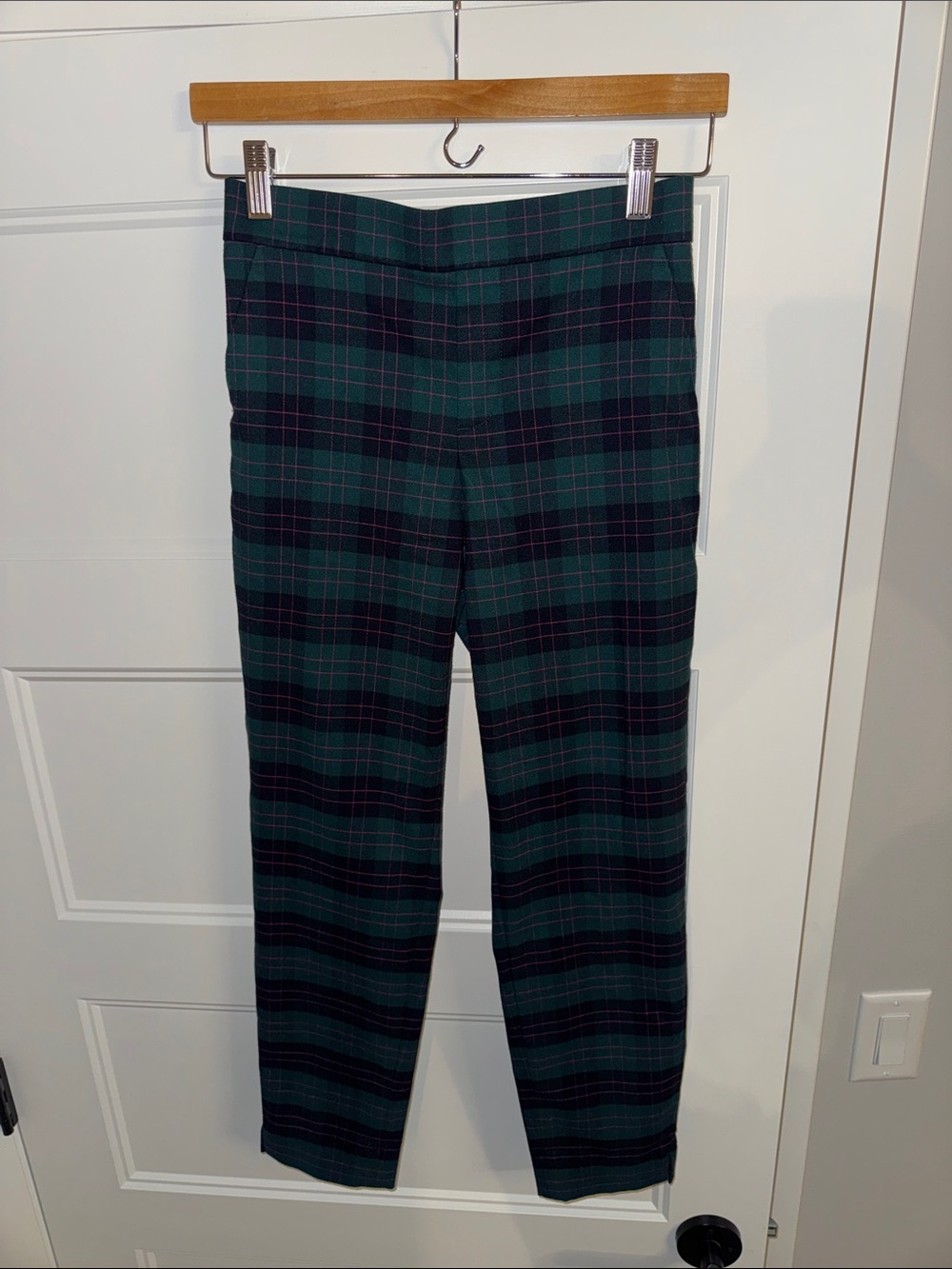 Banana Republic Women’s and Navy Plaid Dress Pants